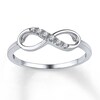 Thumbnail Image 0 of Diamond Infinity Ring 1/20 ct tw Round 10K White Gold