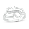 Heart/Infinity Ring Diamond Accents 10K White Gold