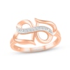 Thumbnail Image 1 of Heart/Infinity Ring Diamond Accents 10K Rose Gold