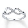 Thumbnail Image 0 of Diamond Infinity Ring 1/15 ct tw Round 10K White Gold