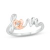 Heart Ring Diamond Accent Sterling Silver/10K Gold