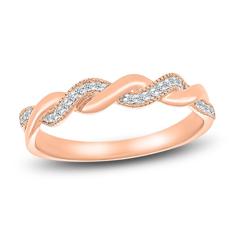 Diamond Ring 1/10 ct tw Round 10K Rose Gold