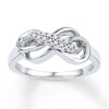 Thumbnail Image 0 of Diamond Infinity Ring 1/10 ct tw Round Sterling Silver