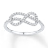 Thumbnail Image 0 of Diamond Infinity Ring 1/4 ct tw Round Sterling Silver