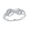 Thumbnail Image 1 of Diamond Infinity Ring 1/10 ct tw Round Sterling Silver