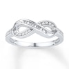 Diamond Infinity Ring 1/5 Carat tw Sterling Silver