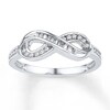 Thumbnail Image 0 of Diamond Infinity Ring 1/5 Carat tw Sterling Silver