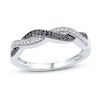 Black/White Diamond Ring 1/6 ct tw Sterling Silver