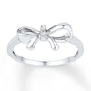 Thumbnail Image 0 of Bow Ring Diamond Accents Sterling Silver