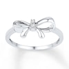 Thumbnail Image 1 of Bow Ring Diamond Accents Sterling Silver