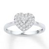 Thumbnail Image 0 of Diamond Heart Ring 1/4 ct tw Round Sterling Silver