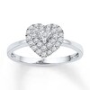 Thumbnail Image 0 of Diamond Heart Ring 1/4 ct tw Round Sterling Silver