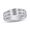 Thumbnail Image 1 of Wedding Band Carved Platinum 6mm