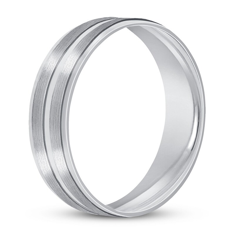 Main Image 2 of Wedding Band Carved Platinum 6mm