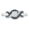 Thumbnail Image 1 of Black & White Diamond Promise Ring 1/6 ct tw Sterling Silver