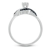 Thumbnail Image 2 of Black & White Diamond Promise Ring 1/6 ct tw Sterling Silver