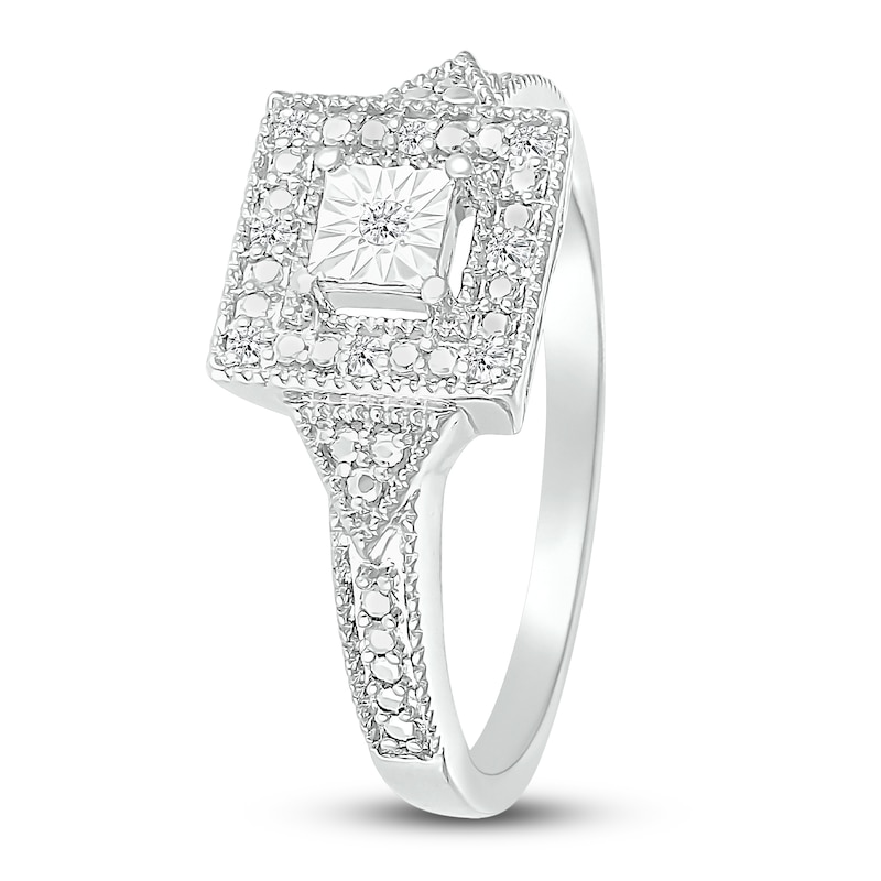 Main Image 4 of Diamond Ring 1/20 ct tw Round Sterling Silver