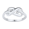 Thumbnail Image 1 of Infinity Knot Ring 1/20 ct tw Diamonds Sterling Silver
