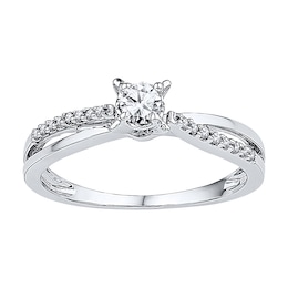 Diamond Promise Ring 1/4 ct tw Round 10K White Gold