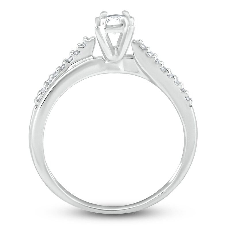 Main Image 2 of Diamond Promise Ring 1/4 ct tw Round 10K White Gold