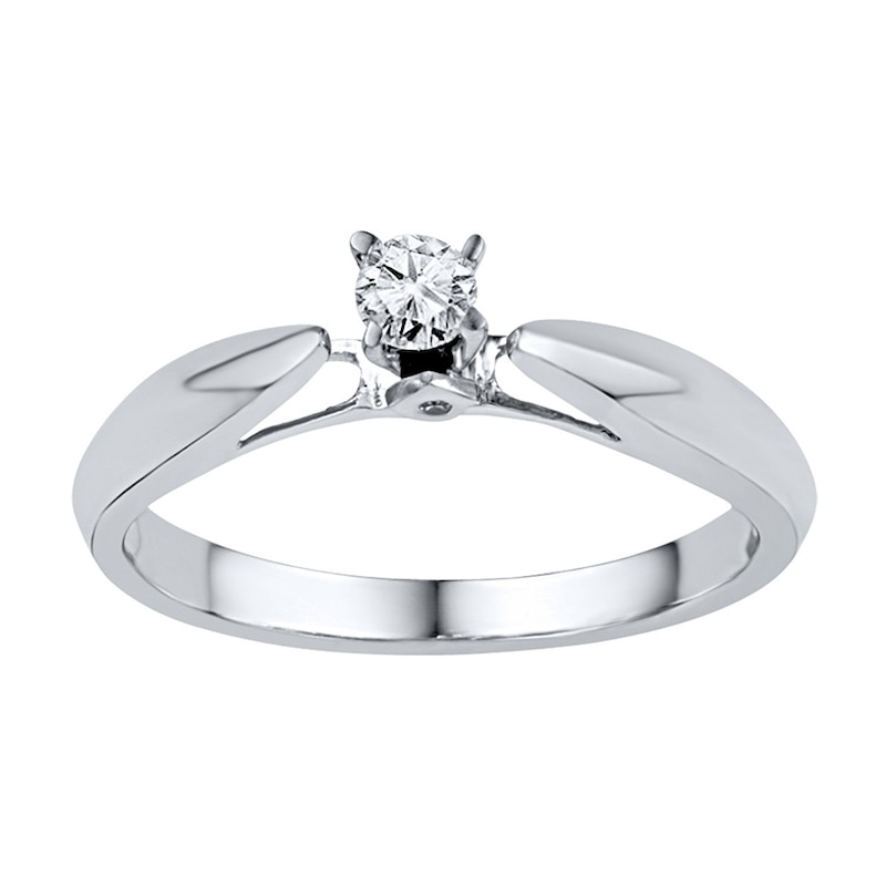 Diamond Promise Ring 1/8 ct tw Round Sterling Silver