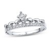 Thumbnail Image 1 of Crown Ring 1/10 ct tw Diamonds 10K White Gold