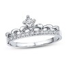 Thumbnail Image 0 of Crown Ring 1/10 ct tw Diamonds 10K White Gold