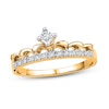 Thumbnail Image 1 of Crown Ring 1/10 ct tw Diamonds 10K Yellow Gold