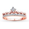 Thumbnail Image 0 of Crown Ring 1/10 ct tw Diamonds 10K Rose Gold