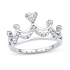 Thumbnail Image 1 of Crown Ring 1/15 ct tw Diamonds 10K White Gold