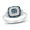Thumbnail Image 1 of Blue & White Diamond Ring 1/4 ct tw Round-cut Sterling Silver