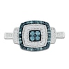 Thumbnail Image 2 of Blue & White Diamond Ring 1/4 ct tw Round-cut Sterling Silver