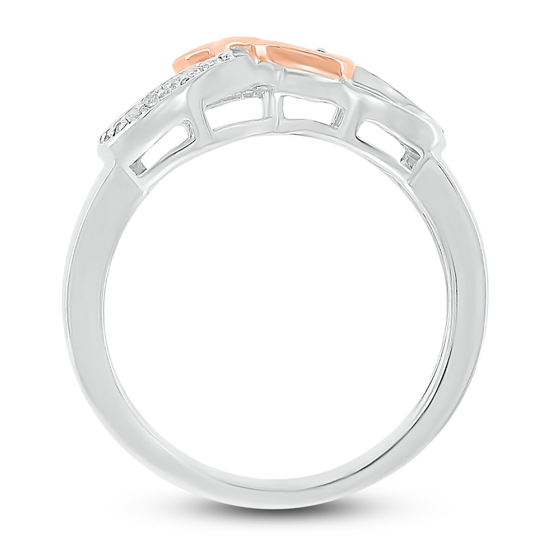Main Image 3 of Wing & Infinity Ring 1/15 ct tw Diamonds Sterling Silver