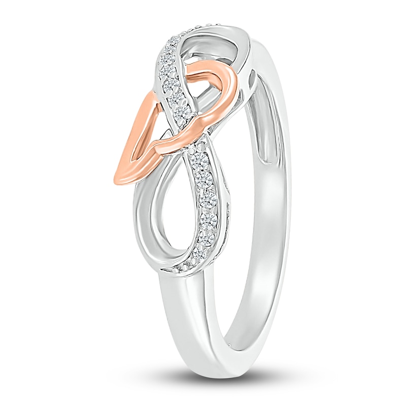 Main Image 4 of Wing & Infinity Ring 1/15 ct tw Diamonds Sterling Silver