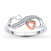 Thumbnail Image 0 of Infinity Ring 1/20 ct tw Diamonds Sterling Silver/10K Gold