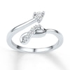 Thumbnail Image 0 of Infinity Midi Ring Diamond Accents Sterling Silver