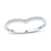 Thumbnail Image 0 of Chevron Stripe Ring 1/15 ct tw Diamonds 10K White Gold