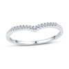 Thumbnail Image 0 of Chevron Stripe Ring 1/15 ct tw Diamonds 10K White Gold