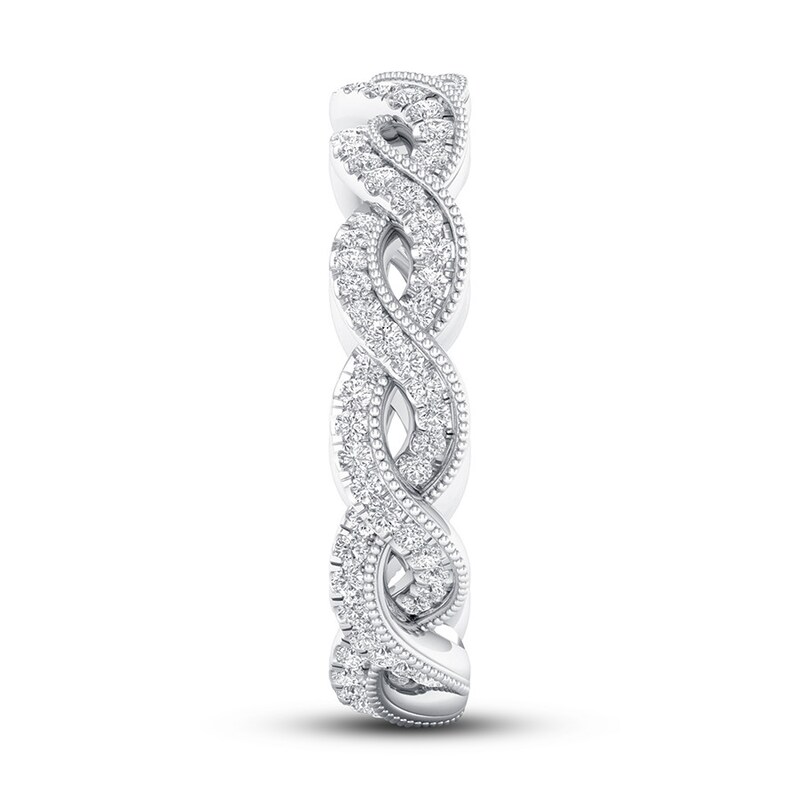 Diamond Twist Eternity Band 1/2 ct tw Round 14K White Gold