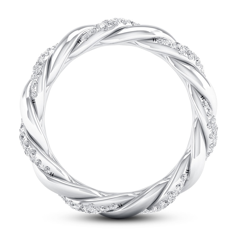 Main Image 2 of Diamond Twist Eternity Band 1/2 ct tw Round 14K White Gold