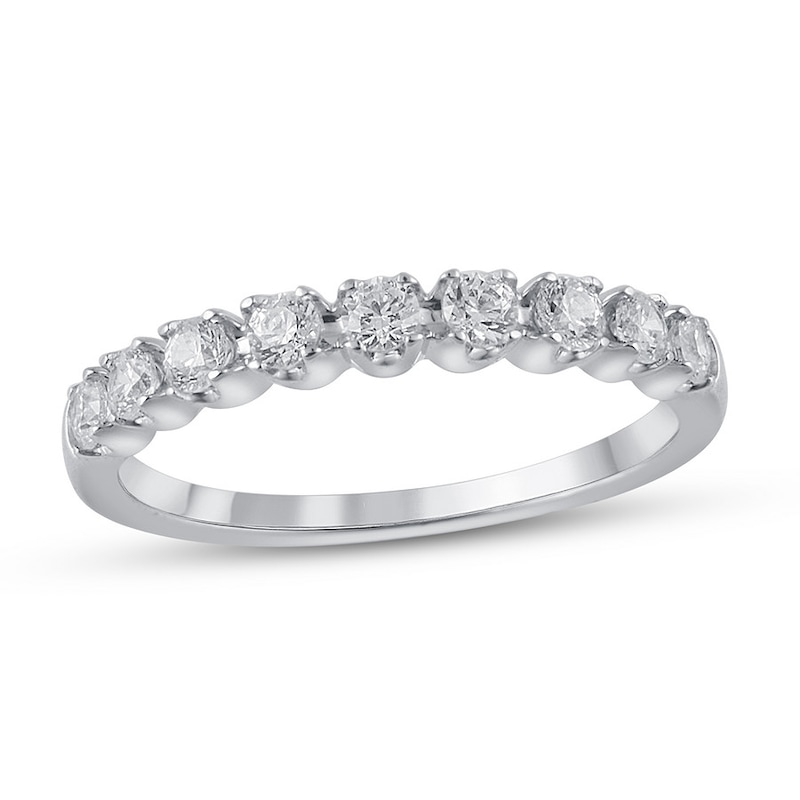 Main Image 3 of Diamond Anniversary Band 1/2 ct tw Round-cut Platinum