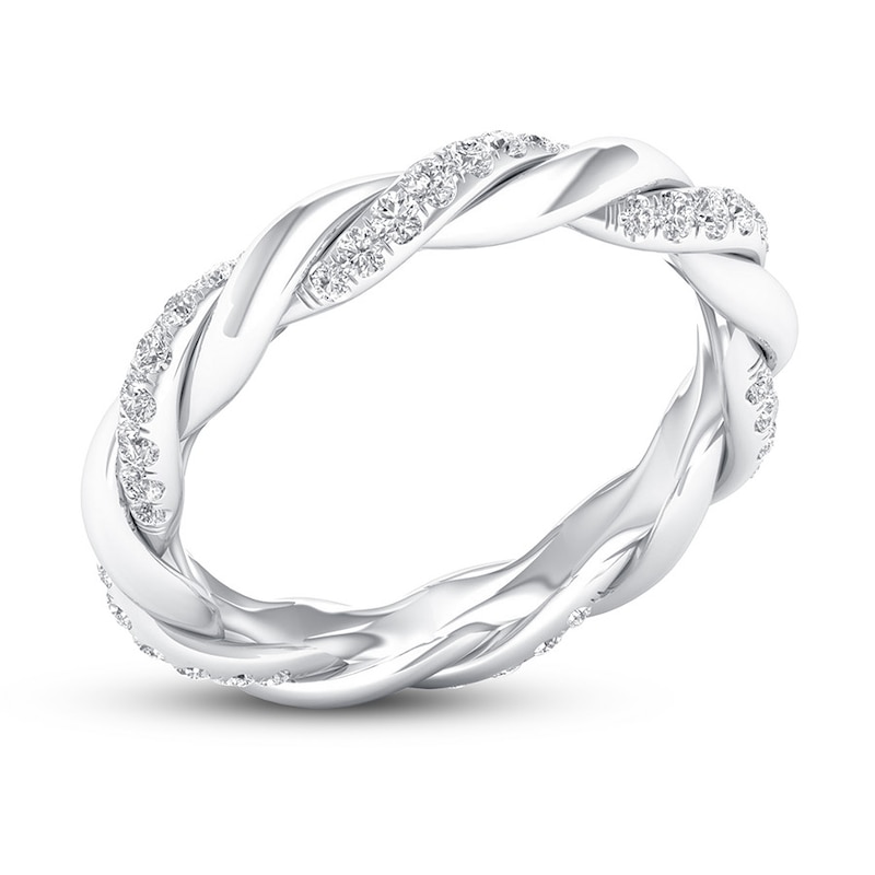 Main Image 4 of Diamond Eternity Band 3/8 ct tw Round 14K White Gold