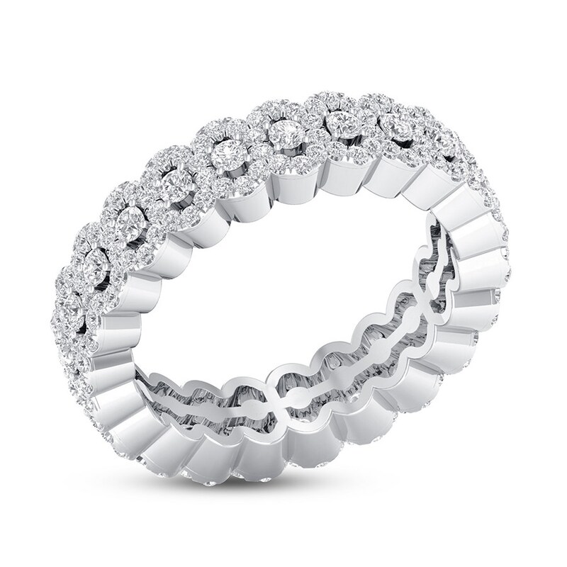 Main Image 4 of Diamond Eternity Band 1 ct tw Round 14K White Gold