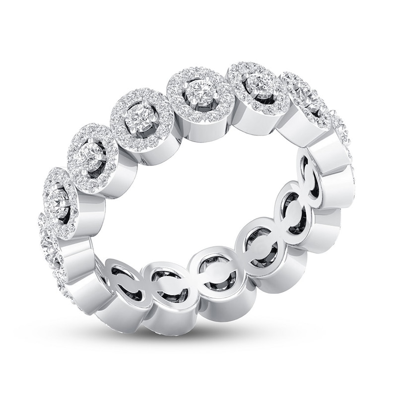 Diamond Eternity Band 1 ct tw Round 14K White Gold