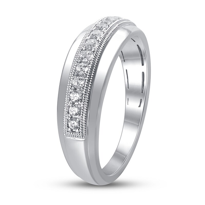 Main Image 2 of Men's Diamond Band 1/3 ct tw Round-cut Platinum