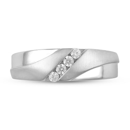 Men's Diamond Band 1/5 ct tw Round-cut Platinum