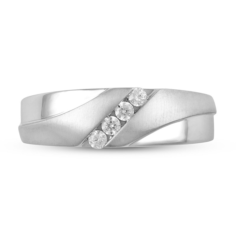 Main Image 1 of Men's Diamond Band 1/5 ct tw Round-cut Platinum