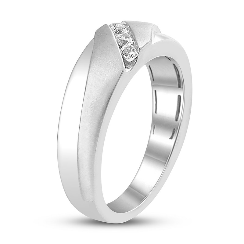 Main Image 2 of Men's Diamond Band 1/5 ct tw Round-cut Platinum