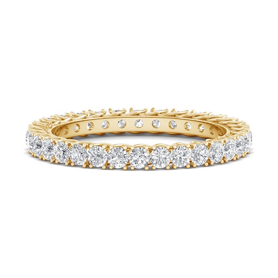 Diamond Eternity Band 1 ct tw Round 14K Yellow Gold Womens Bands