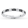Thumbnail Image 1 of Black & White Diamond Stackable Ring 1/4 ct tw Sterling Silver